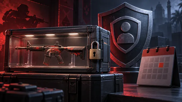 An inventory lock sits in front of a separate account shield.